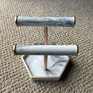 Bracelet Holder Marble & Rose Gold